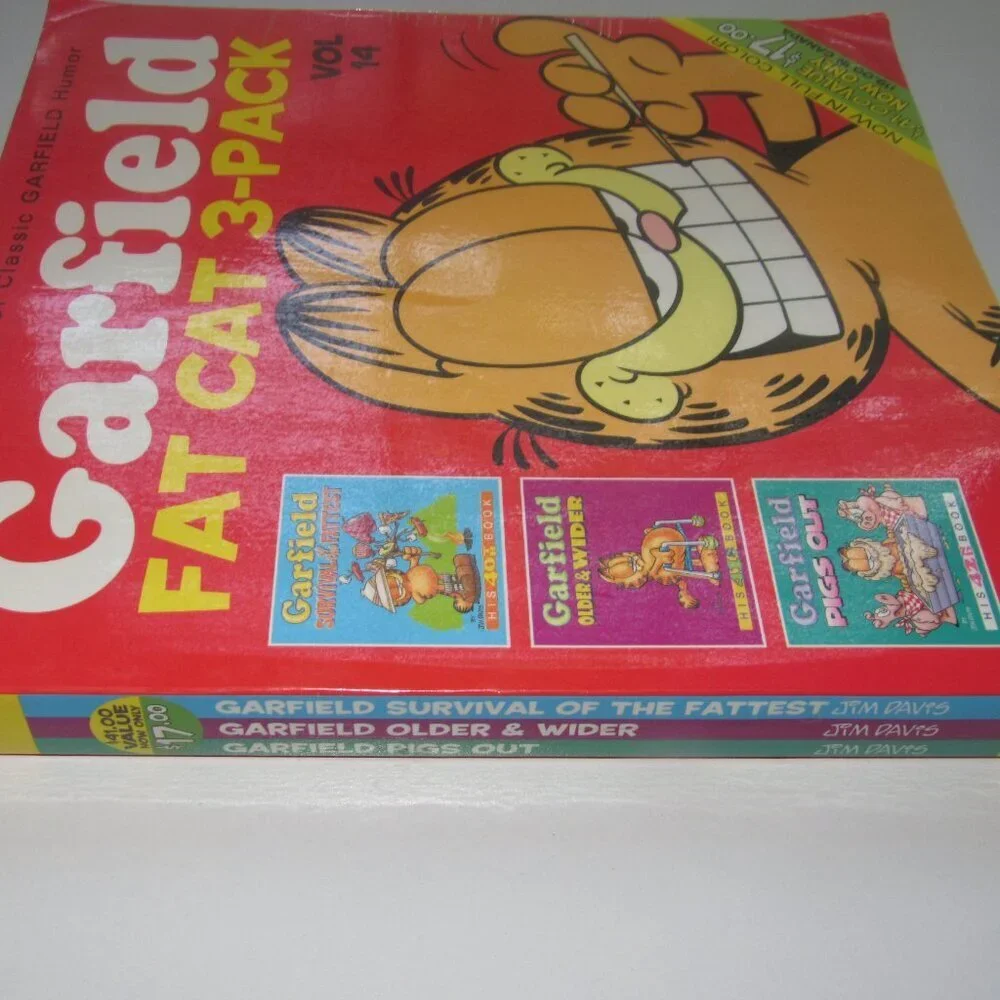 Jim Davis GARFIELD FAT CAT 3-PACK Vol 4 Color Illustrated Softcover Comics Book
